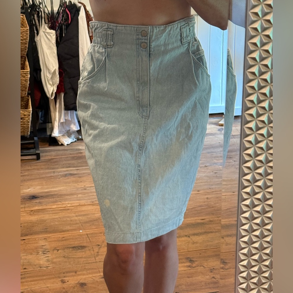 Vintage Vivaldi America Light Blue Denim Skirt